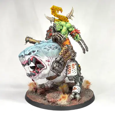 Mozrog Skragbad and Big Chompa, a squigosaur, seem friendly and …